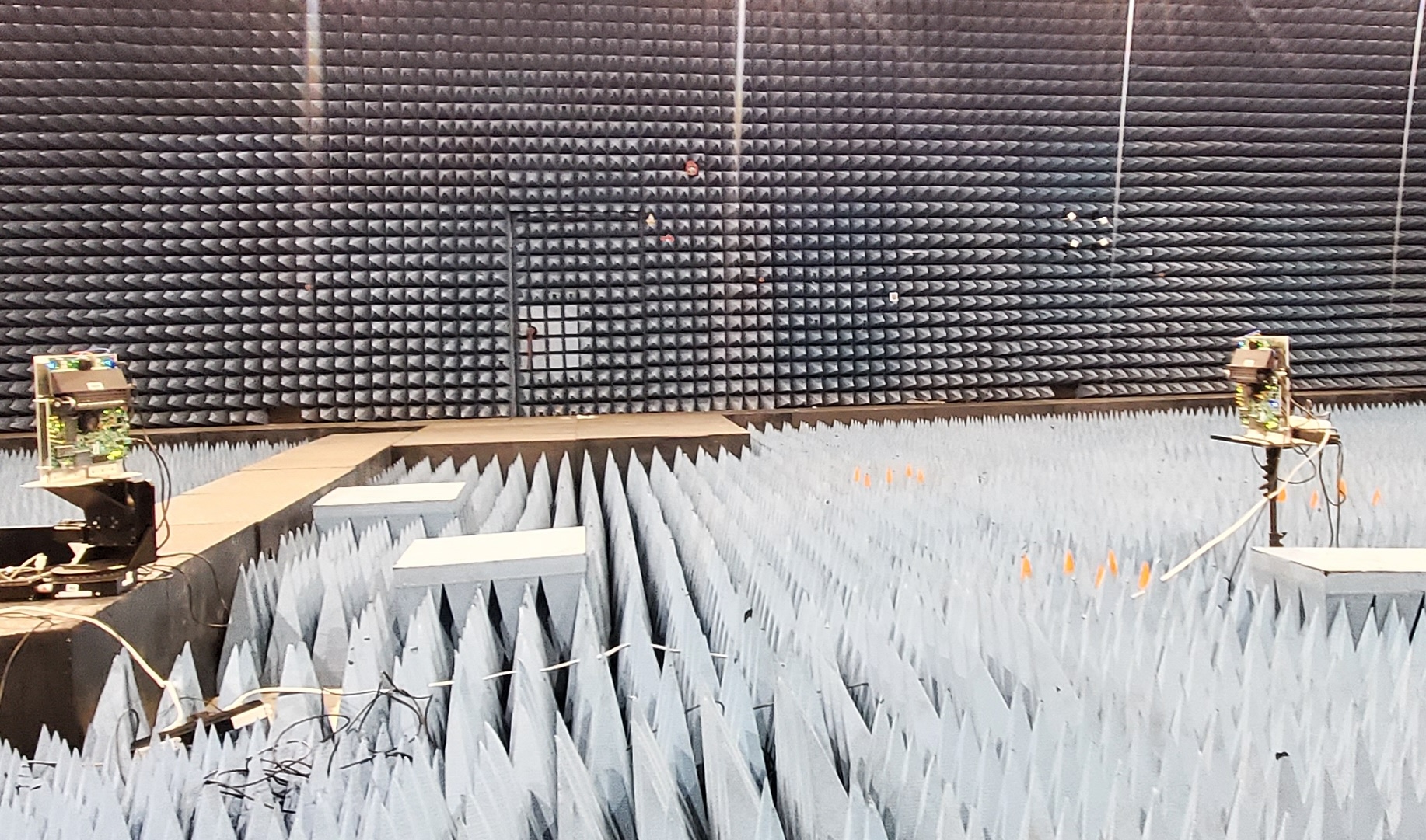 m3MIMO transceivers deployed in an anechoic chamber